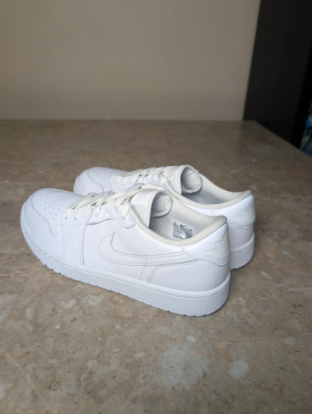 Nike Air Jordan 1 Low GS (2022) Golf Triple White #DD9315-101 Men's Size 10 - Picture 5 of 12